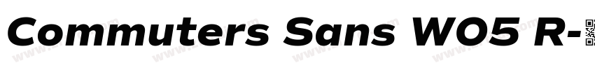 Commuters Sans W05 R字体转换